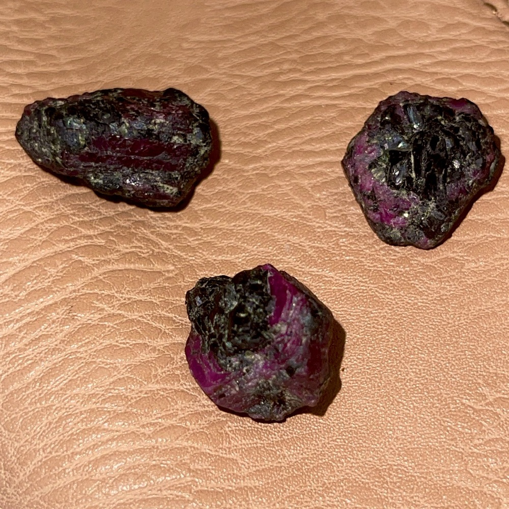 3 LEFT! Rough GEMMY Ruby Slabs & Chunks w/ Black Tourmaline - Picture 13 of 14